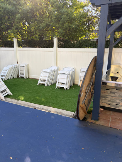 White Resin Folding Chair Rental – Outdoor Ceremony Seating LA