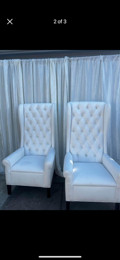 Bride and groom throne chairs